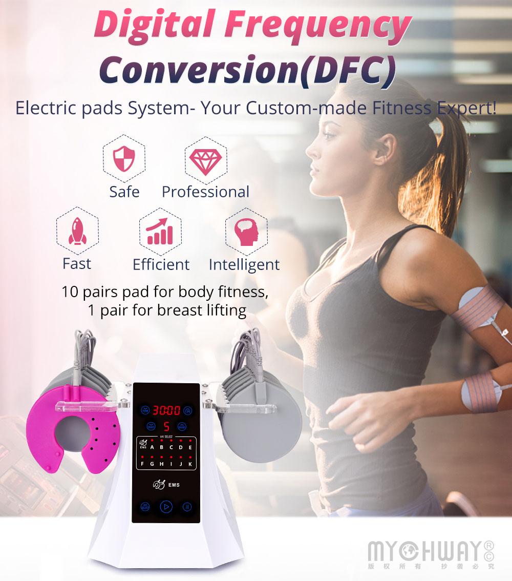 Microcurrent Face Body Shaper Tighten Slim Electrode Breast Stimulation Machine